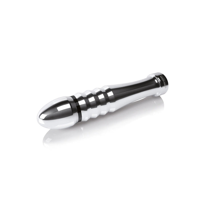 Mystim Funky Fella – kompakter Elektrostimulation-Dildo aus glattem Metall