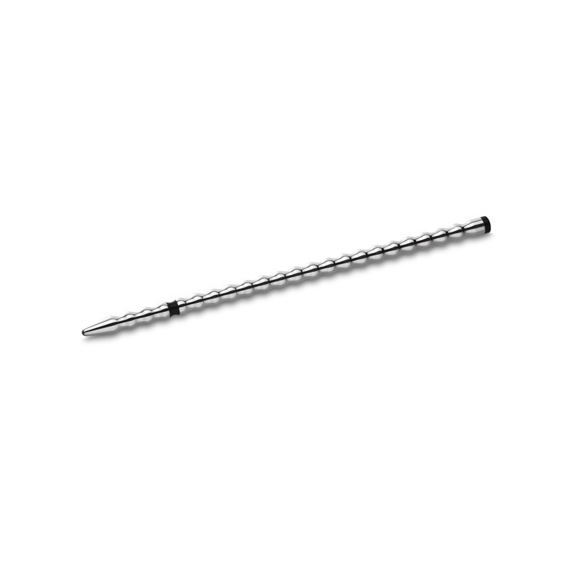 Mystim Tickleberry Finn – E‑Stim Urethral Sound aus medizinischem Aluminium, gewellt (19,6 cm Länge × Ø 0,8 cm)