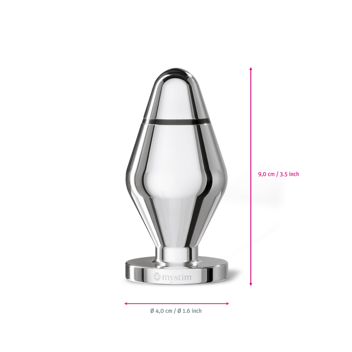 Mystim Little John – Darstellung der  Größe und Abmessungen Länge 9cm, Durchmesser 4cm