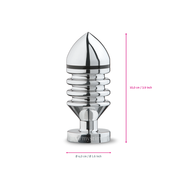 Mystim Hector Helix S – Darstellung der  Größe und Abmessungen Länge 10cm, Durchmesser 4cm
