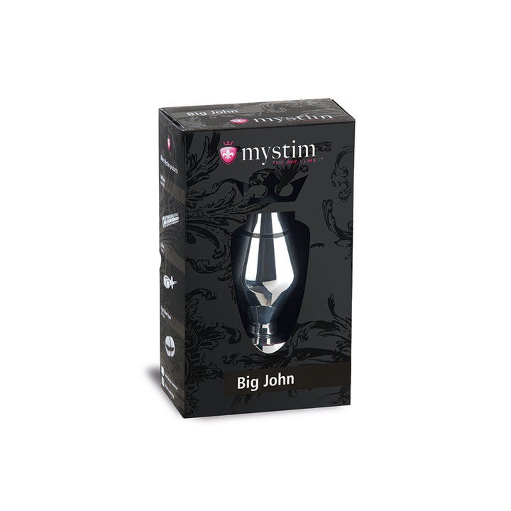 Mystim Buttplug Big John XL – Originalverpackung des extra großen Analplugs