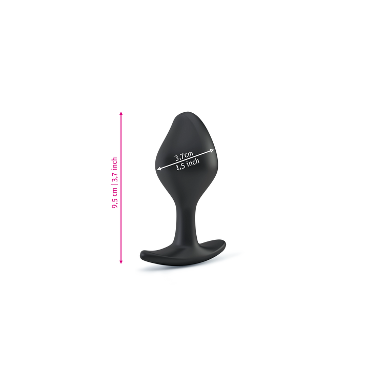 Mystim Rocking Force S – Darstellung der  Größe und Abmessungen Länge 9,5cm, Durchmesser 3,7cm