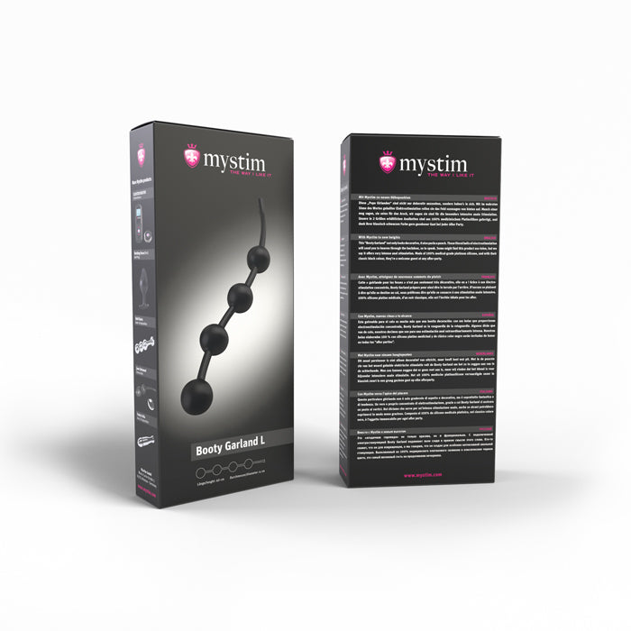 Mystim Booty Garland – Originalverpackung der Elektrostimulation Analkette