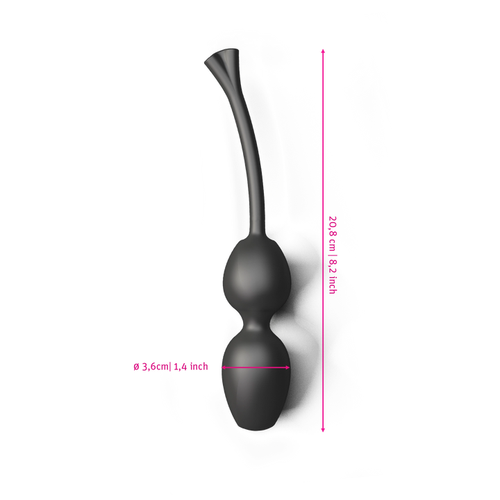 Mystim Jane Untamed – Darstellung der  Größe und Abmessungen Länge 20,8cm, Durchmesser 3,6cm