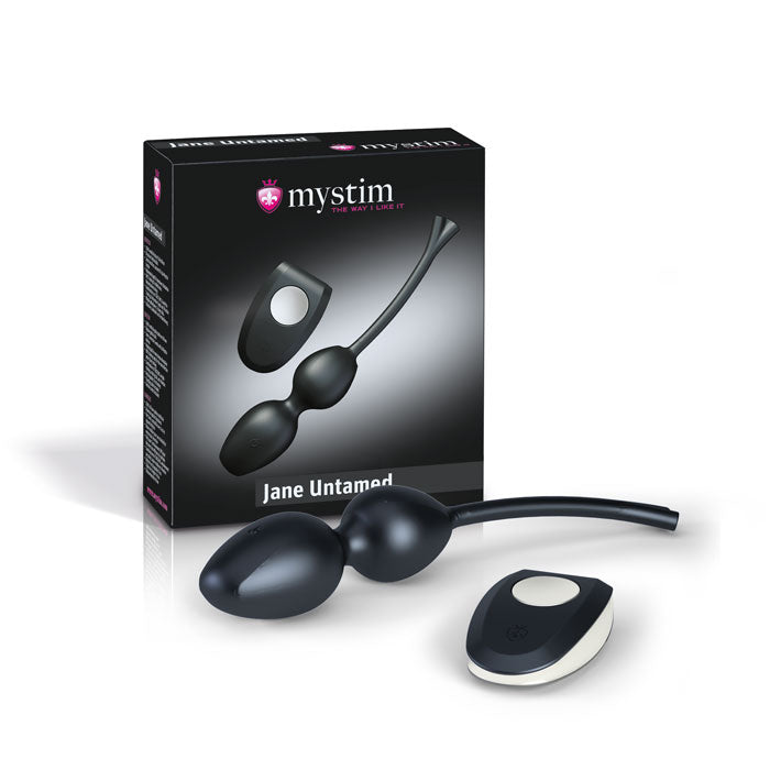 Mystim Jane Untamed – Geisha Balls mit Fernbedienung und Kartonbox