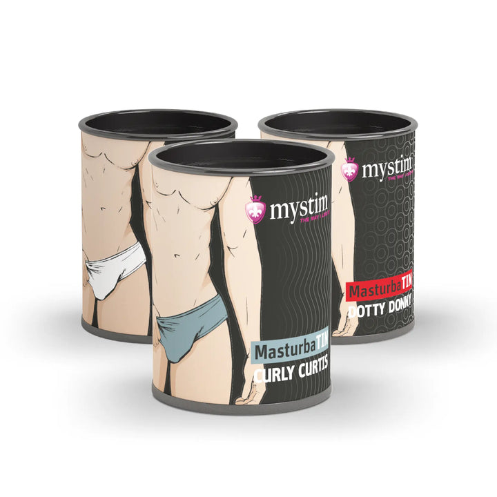 Mystim Curly Curtis – Masturbator Tin Set Vergleich der Produktreihe