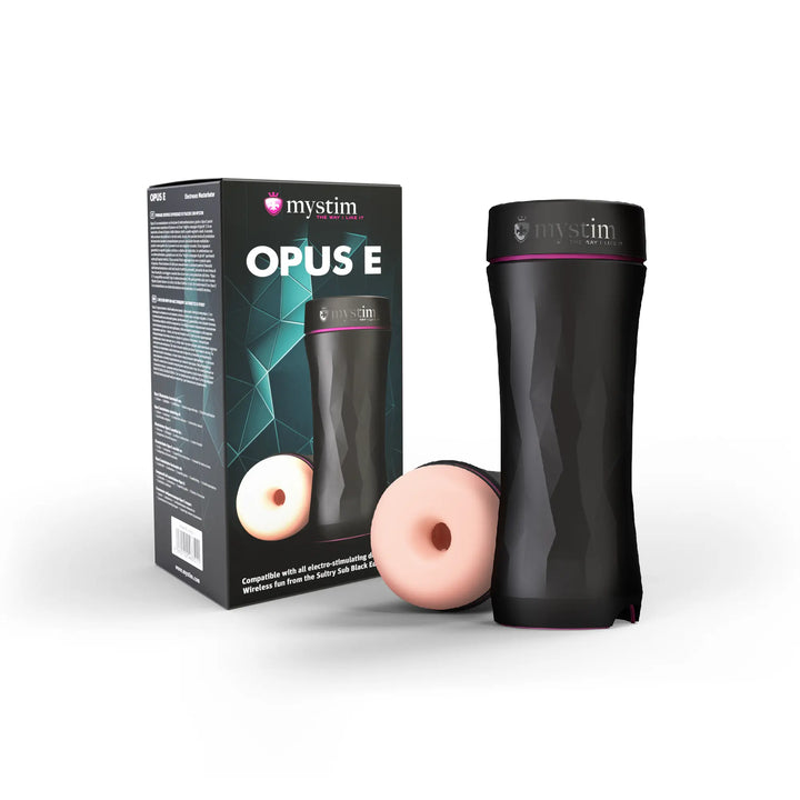 Mystim Opus E – Donut – Originalverpackung inklusive Masturbator, Donut‑Sleeve