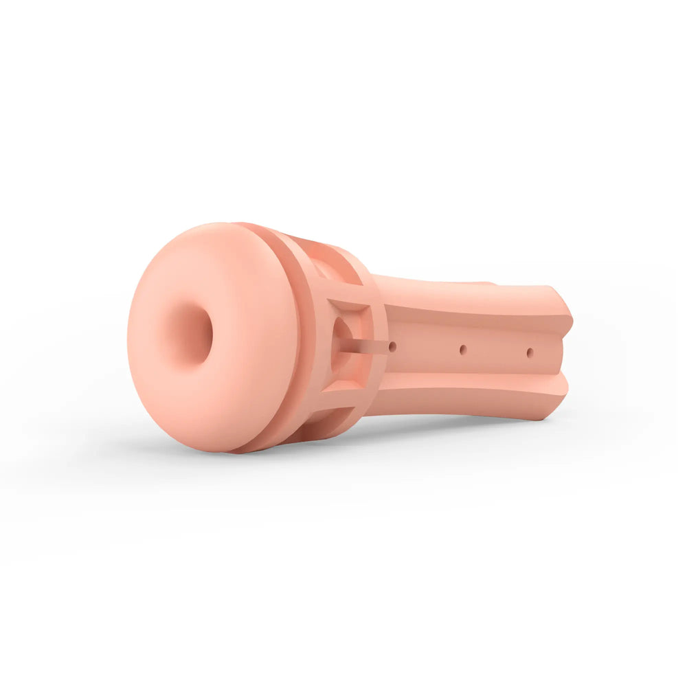 Mystim Ersatzsleeve für Opus E – Wechsel‑Sleeve aus hautfarbenem TPE, Variante Donut (17,5 cm × Ø 1,0–2,8 cm)