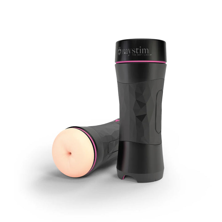 Mystim O(h) Push Me – Anal Sleeve aus hautfarbenem TPE mit Masturbator (Sleeve-Länge 17,5 cm, Ø 1,0–2,8 cm)