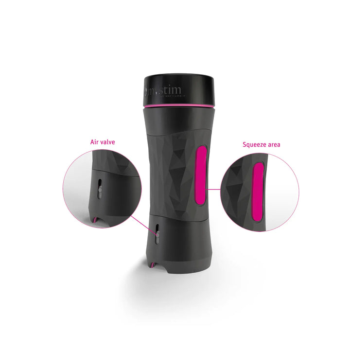 Mystim O(h) Push Me – Darstellung der Masturbatorfunktionen zum Drücken und für den Luftauslauf DONUT