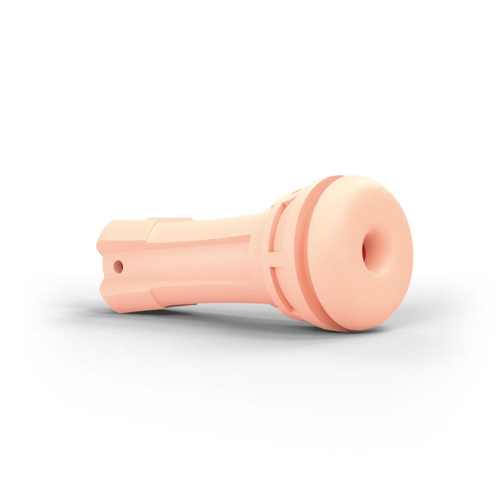 Mystim Ersatzsleeves für O(h) Push Me – Wechsel-Sleeves aus hautfarbenem TPE, Varianten Donut (17,5 cm Länge, Ø 1,0–2,8 cm)