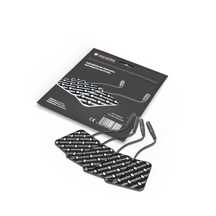 Mystim 4er Set Selbstklebende Elektroden - mit Verpackungsbeutel