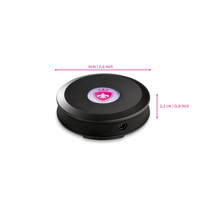 Mystim Sultry Sub - Darstellung der Powerbox Größe und Abmessungen Länge 6cm und 2,2cm Breite