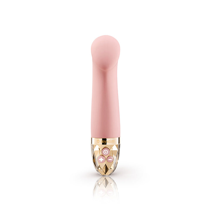 Mystim Right on Ron rose - G‑Spot Vibrator mit stilvoller Form Frontansicht
