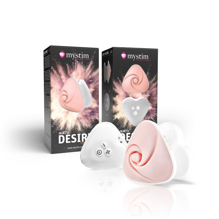 Mystim Heart’s Desire – Weiß Originalverpackung mit magnetischem USB‑Ladekabel