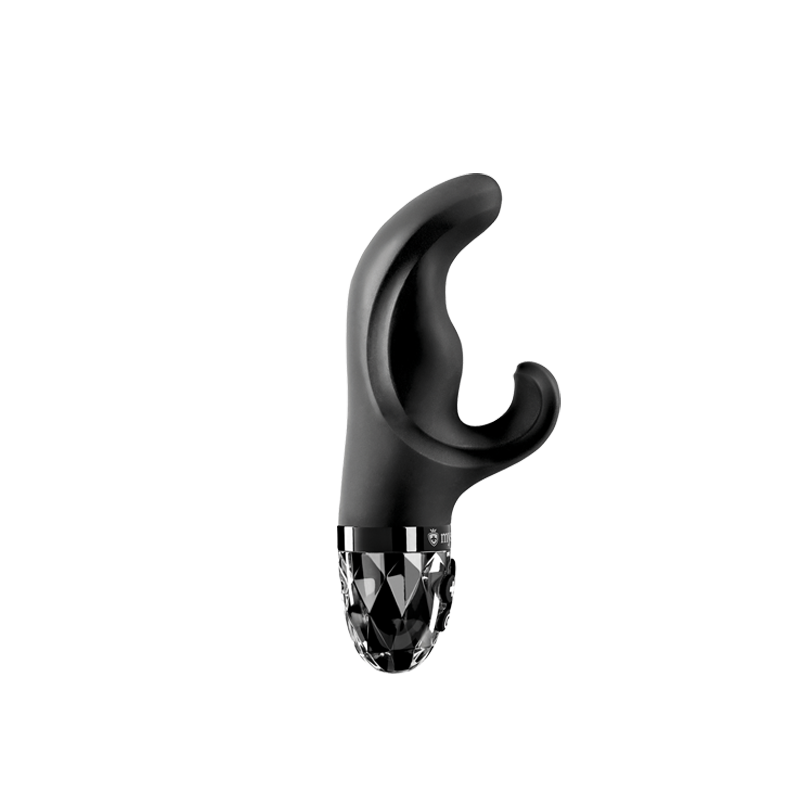 Mystim Hop Hop Bob – Black E‑Stim Rabbit-Vibrator mit G-Punkt‑Spitze und flexiblem Klitoris‑Stimulator