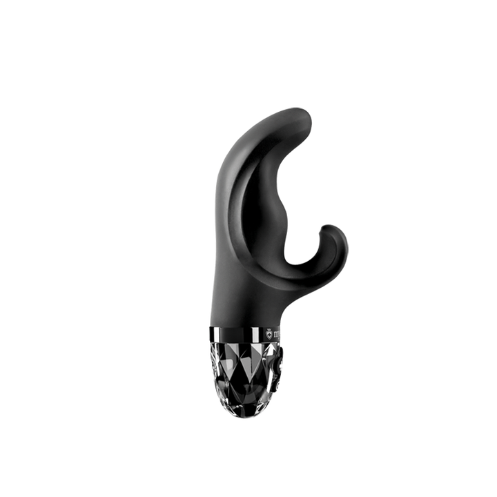 Mystim Hop Hop Bob – Black E‑Stim Rabbit-Vibrator mit G-Punkt‑Spitze und flexiblem Klitoris‑Stimulator