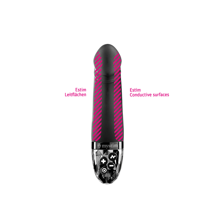 Mystim Real Deal Neal – Black Darstellung der Leitflächen zur Elektrostimulation (an den Seiten entlang)