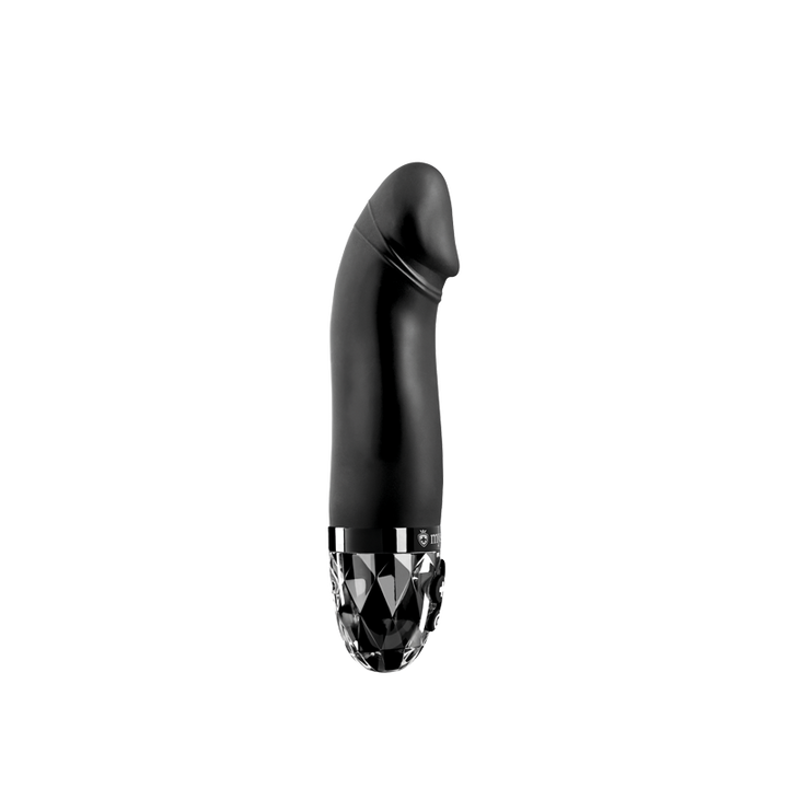Mystim Real Deal Neal – Black E‑Stim Vibrator in realistischer Form Seitenansicht