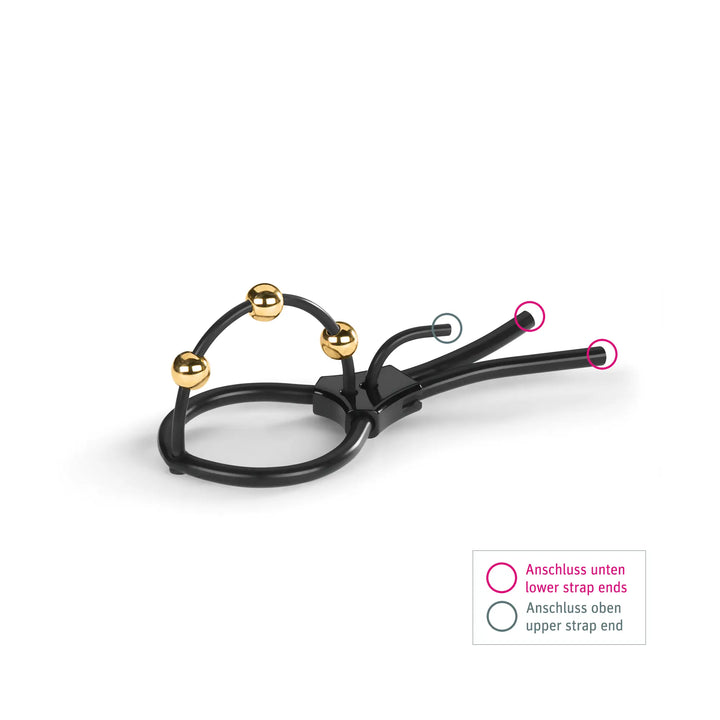 Mystim Pearly Pete – Darstellung Anschluss zur Elektrostimulation