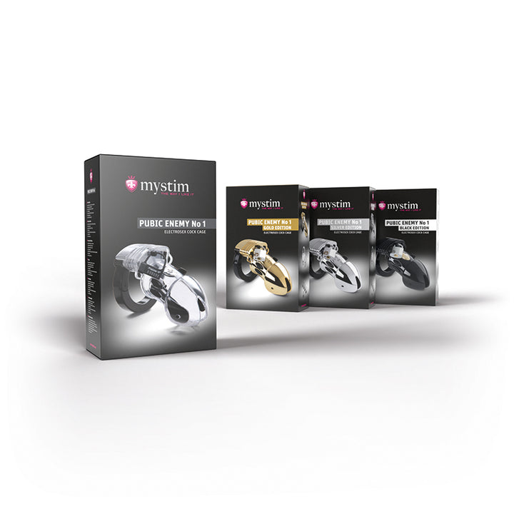 Mystim Pubic Enemy No. 1 – Originalverpackung des Peniskäfigs