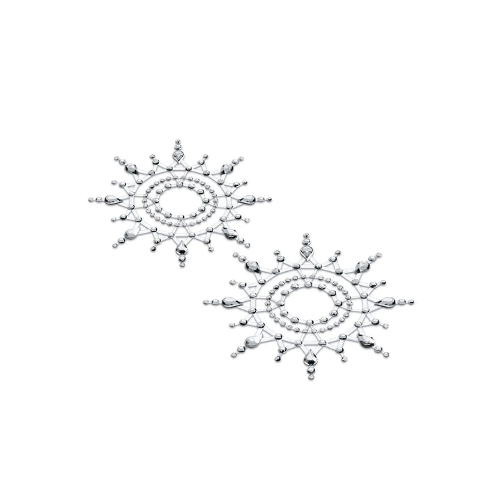 Mystim Gloria Bodysticker 3er Set – Nahaufnahme in Silber 2er