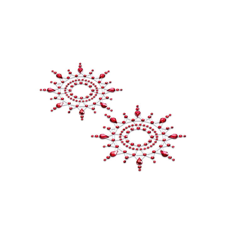 Mystim Gloria Bodysticker 3er Set – Nahaufnahme in Rot 2er