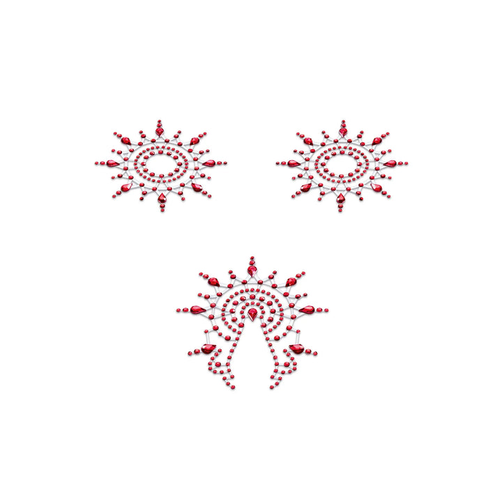 Mystim Gloria Bodysticker 3er Set – drei Sticker im Set in Rot