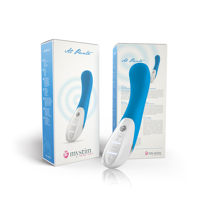 Mystim Al Punto – Originalverpackung des G‑Punkt‑Vibrators inklusive USB‑Ladekabel OB