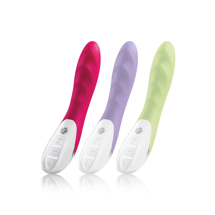 Mystim Sassy Simon – Naughty Pink Vibrator mit gewellter Textur (27 cm Länge, Ø 3,5–4,0 cm) Vegleich aller Farben