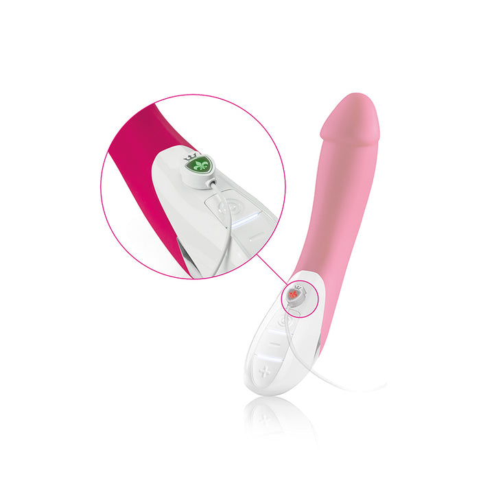 Mystim Terrific Truman – Magnetischer Ladeanschluss und Ladungsdarstellung