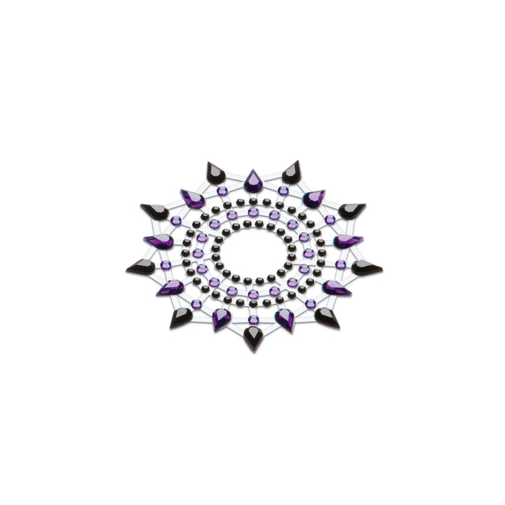 Mystim Gloria Bodysticker 2er Set – Nahaufnahme in Schwarz/Violett