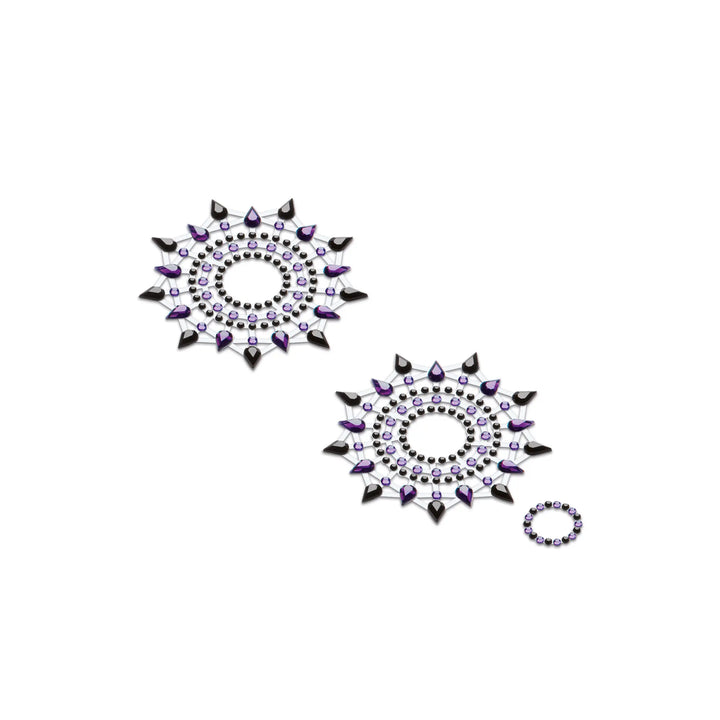 Mystim Gloria Bodysticker 2er Set – beide Sticker + Tester in Schwarz/Violett