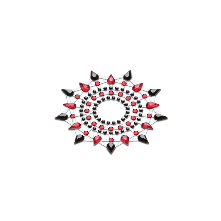 Mystim Gloria Bodysticker 2er Set – Nahaufnahme in Schwarz/Rot