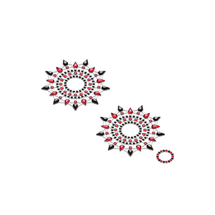 Mystim Gloria Bodysticker 2er Set – beide Sticker + Tester in Schwarz/Rot