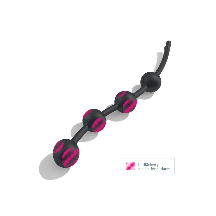 Mystim Booty Garland – Darstellung der Leitflächen zur Elektrostimulation