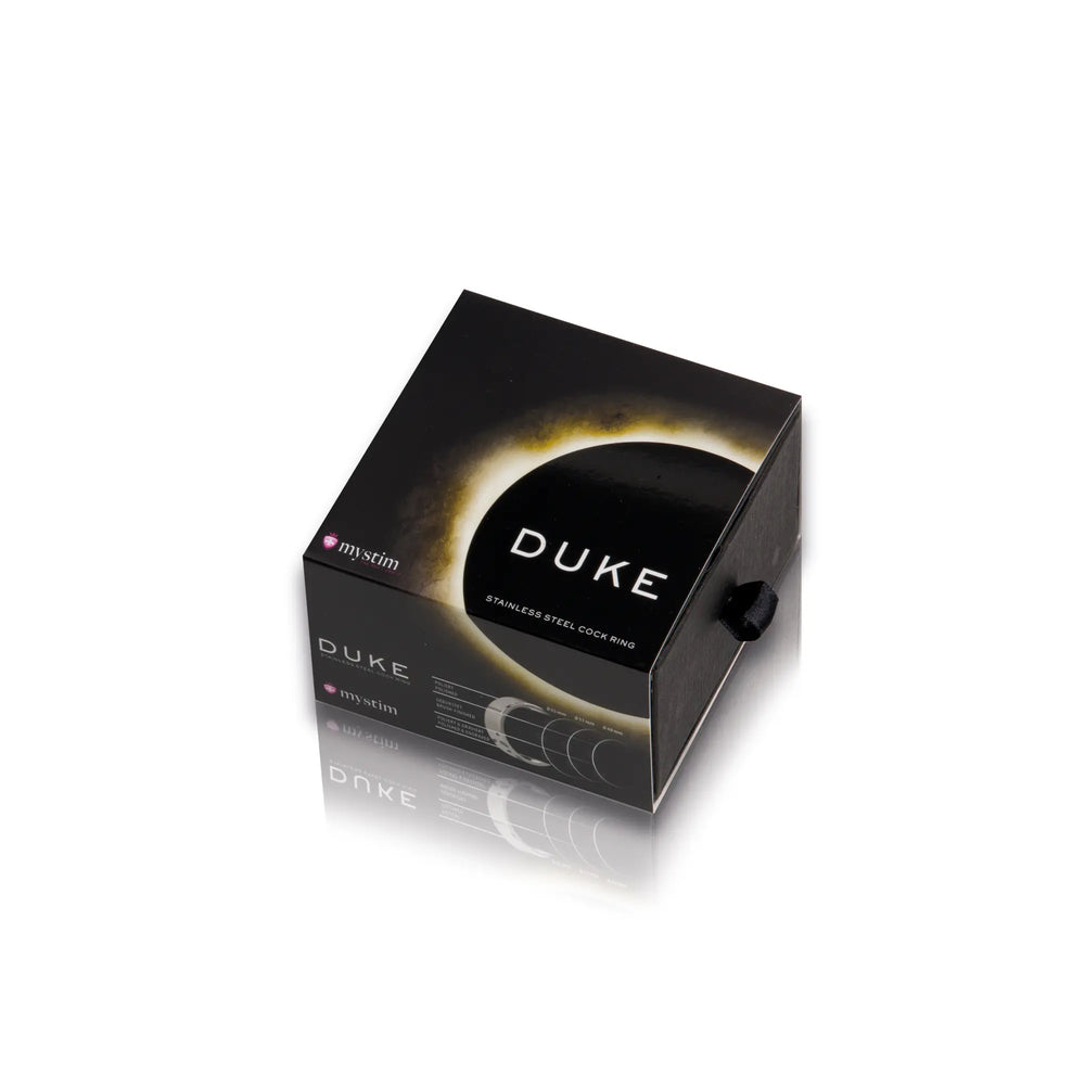 Mystim The Duke – Originalverpackung des Edelstahl‑Cockrings