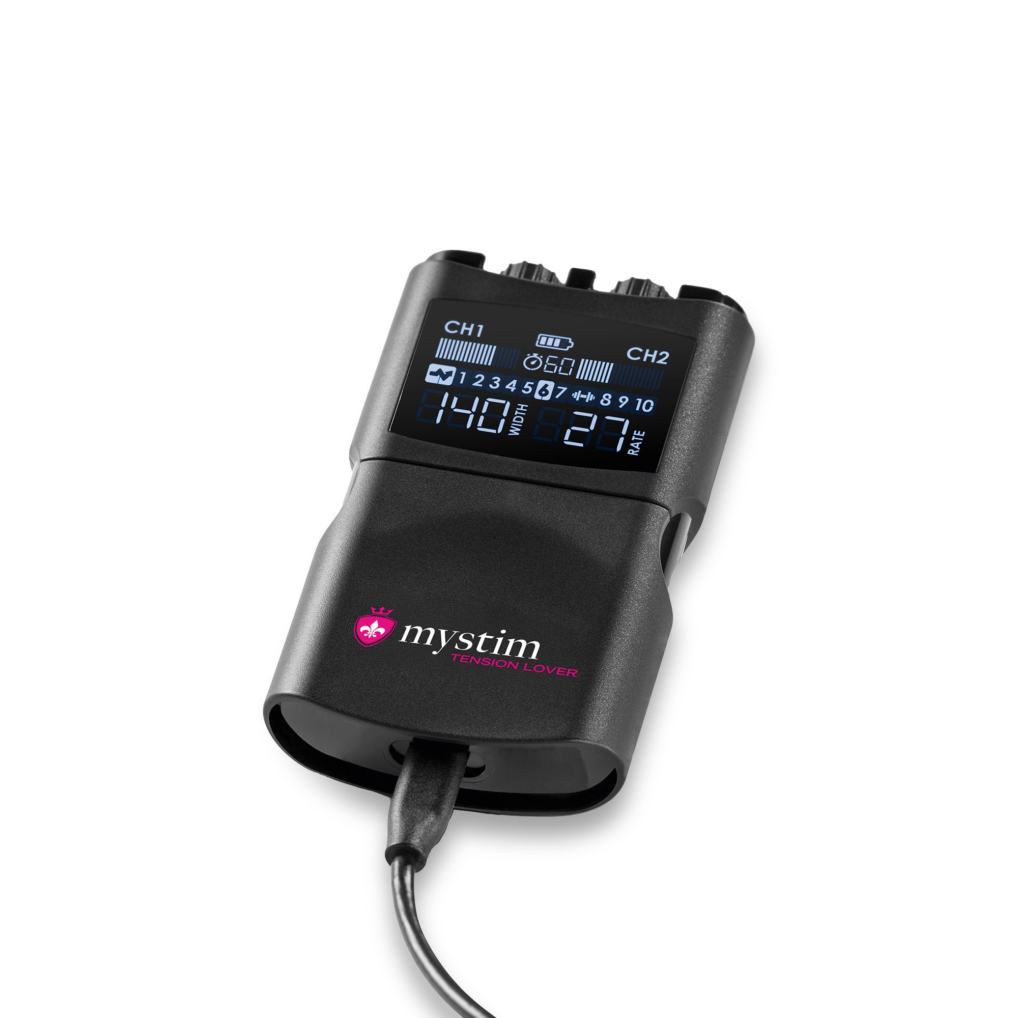 Mystim Tension Lover 2 - E-Stim Powerbox Elektrostimulation Ladekabelanschluss Untersicht