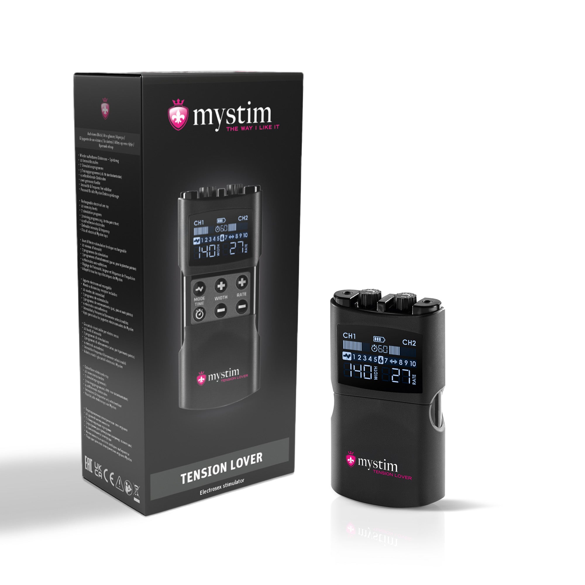 Mystim Tension Lover 2 - E-Stim Powerbox Elektrostimulation mit Kartonverpackung