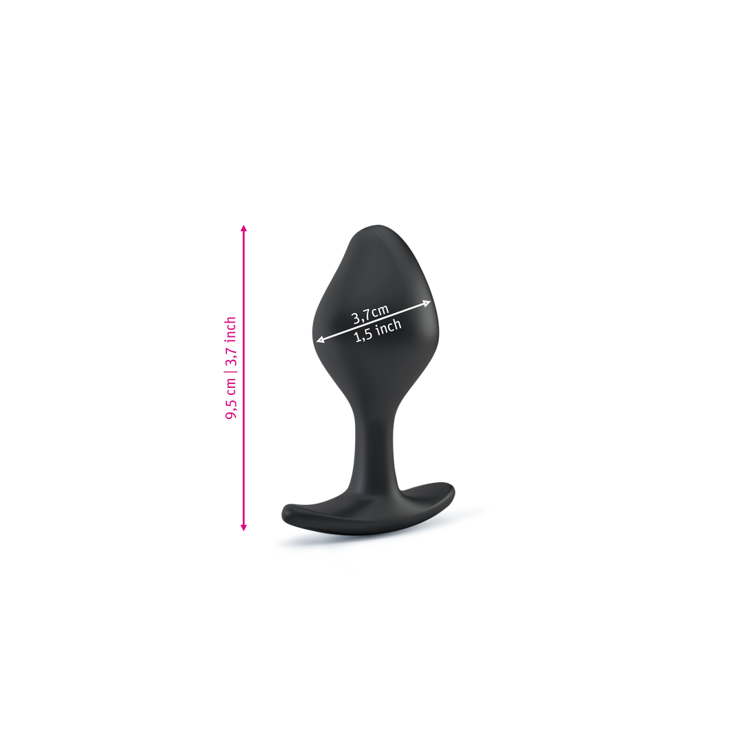 Mystim Rocking Force S – Darstellung der  Größe und Abmessungen Länge 9,5cm, Durchmesser 3,7cm