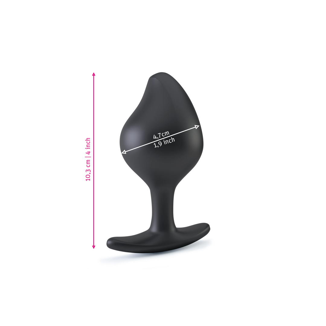 Mystim Current Rocking Force L – Darstellung der  Größe und Abmessungen Länge 10,3cm, Durchmesser 4,7cm