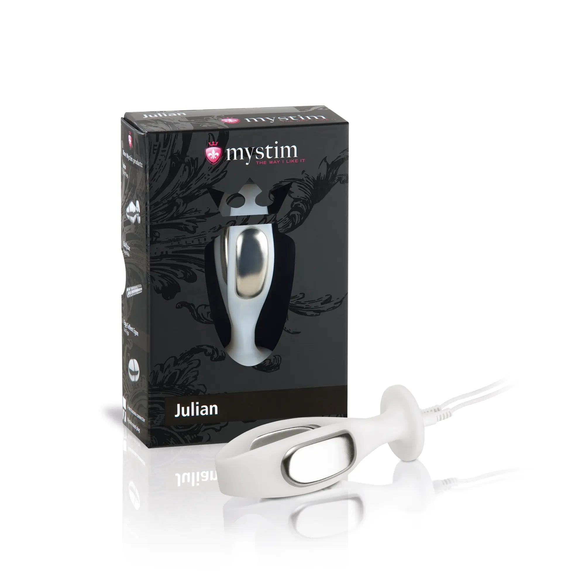Mystim Julian – Elektrostimulationssonde mit Kartonverpackung