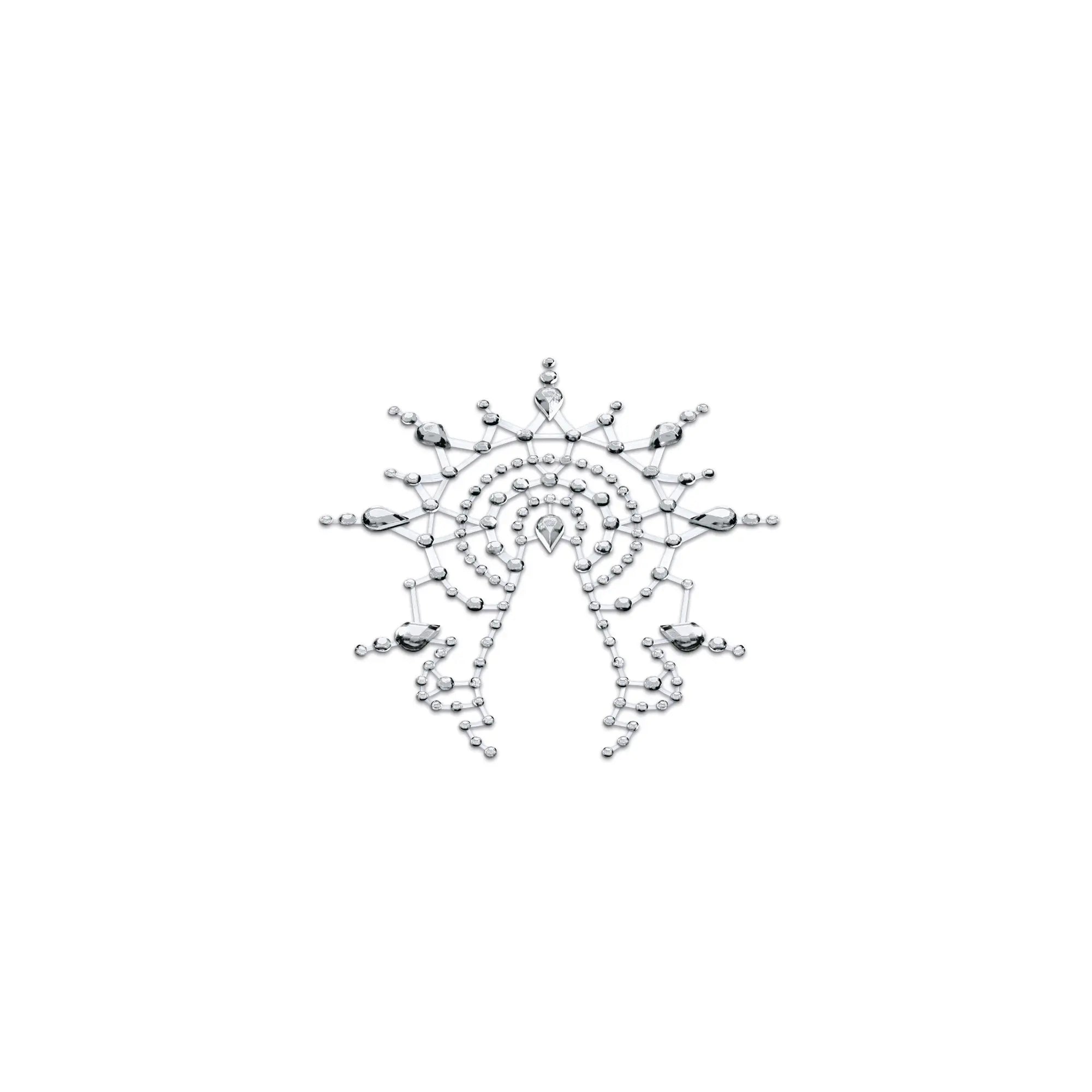 Mystim Gloria Bodysticker 3er Set – Nahaufnahme in Silber