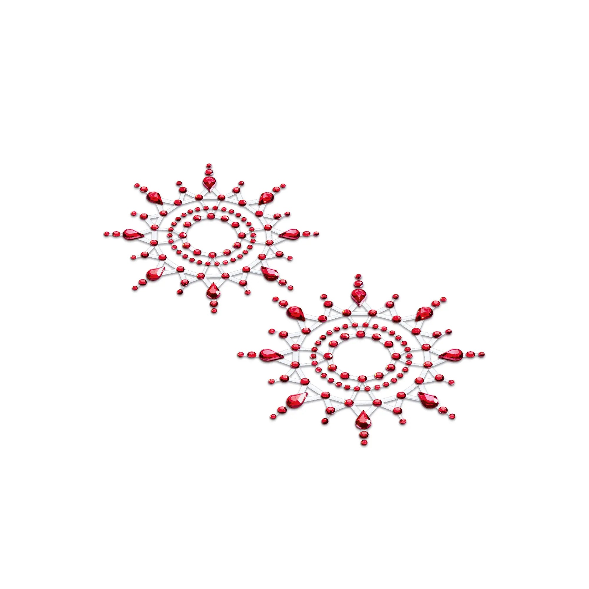 Mystim Gloria Bodysticker 3er Set – Nahaufnahme in Rot 2er