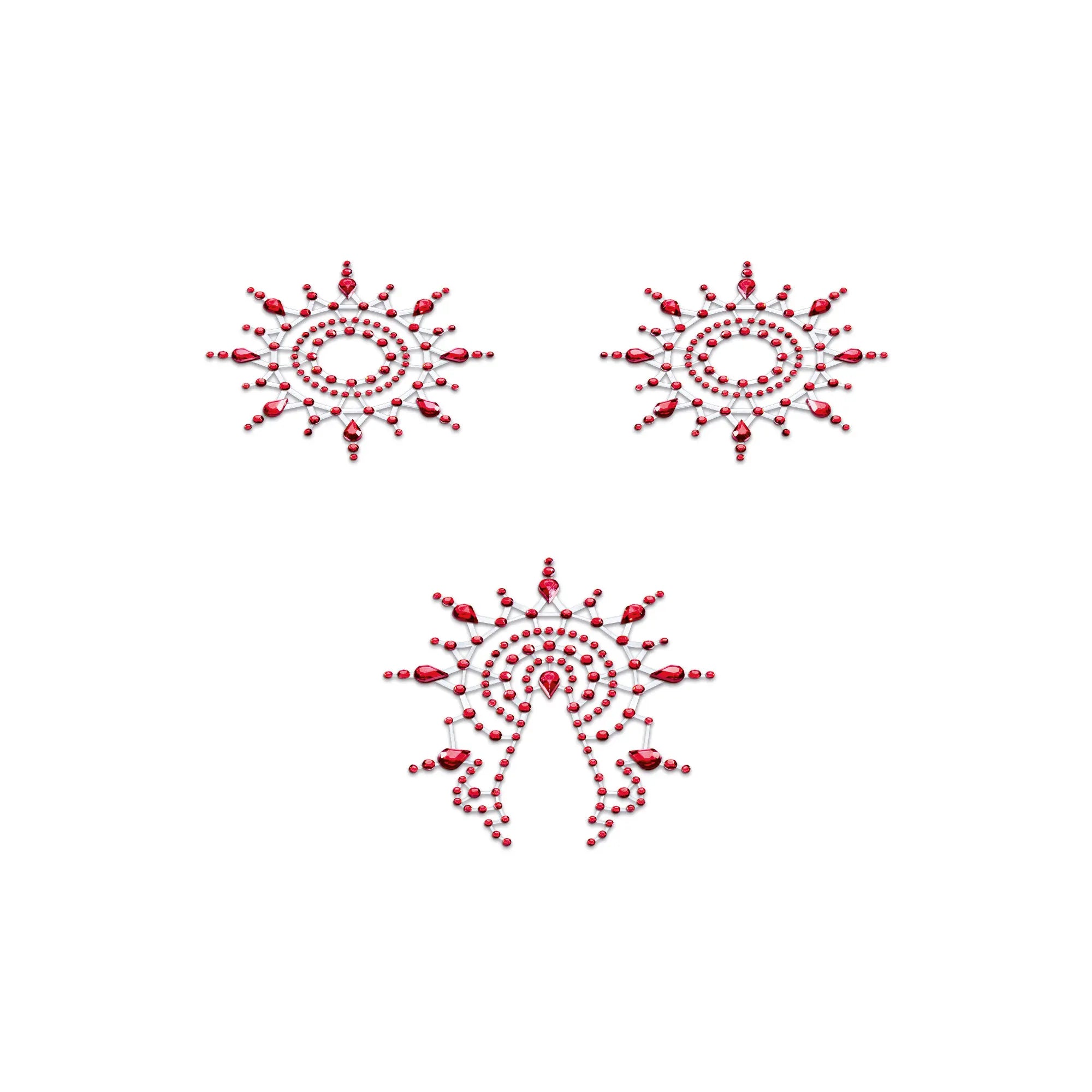 Mystim Gloria Bodysticker 3er Set – drei Sticker im Set in Rot